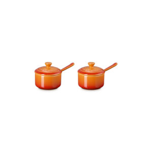 Condiment Pot with Spoon, Set of 2