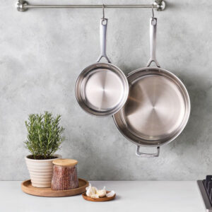 Classic Stainless Steel Round Frying Pan