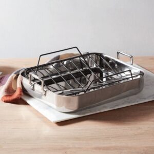 Stainless Steel Roasting Pan with Non-stick Rack