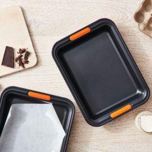 Non-stick Metal Bakeware 2-Piece Rectangular Cake Pan Set